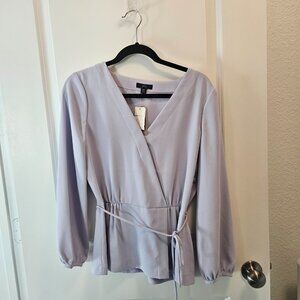 NWT J Crew Long Sleeve Wrap Blouse Size 10 Tall 10T